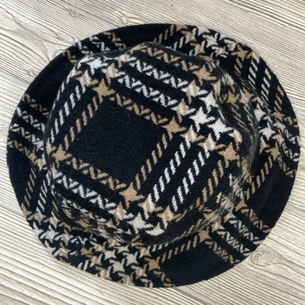David & Young Plaid Wool Blend Hat